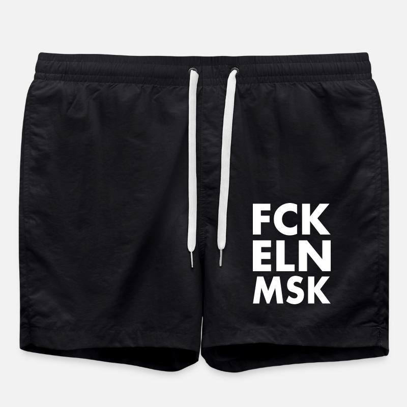 Fck eln msk - Short de bain - noir