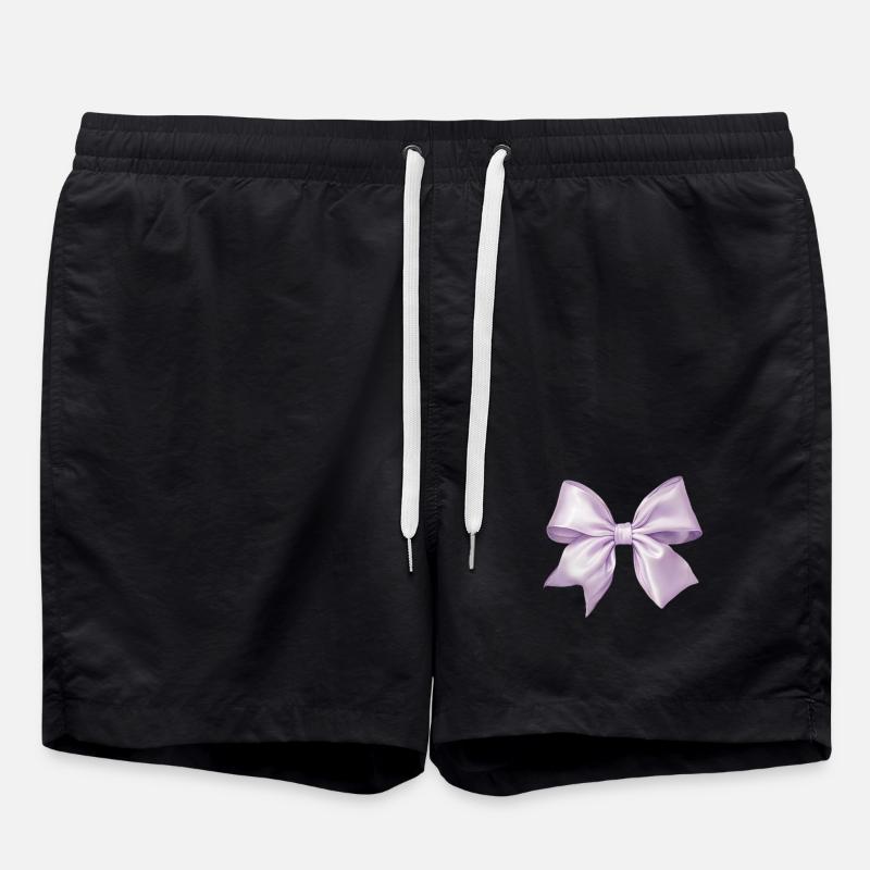 Schleife Glamour Seide Geschenk - Badeshorts - Schwarz