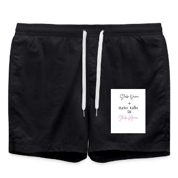 Starke Mama - Badeshorts - Schwarz - Vorne - AI Model Male 185 light (185cm)