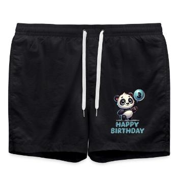 Panda BD Ballon Anniversaire 3 - Short de bain - noir - Devant - AI Model Male 185 light (185cm)