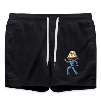 Lampe du samedi soir - Short de bain - noir - Devant - AI Model Male 185 light (185cm)