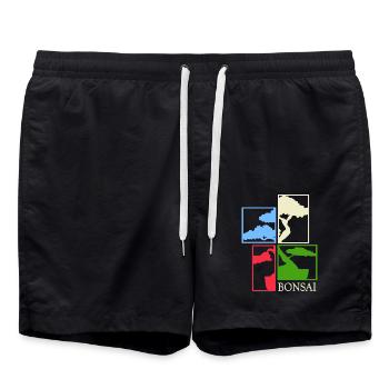 Bonsai Bonsai Show Shohin Japanese Bonsai Art - Swim Trunks - black - Front - AI Model Male 185 light (185cm)