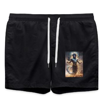 Genie Gini mythologie mythe cadeau - Short de bain - noir - Devant - AI Model Male 185 light (185cm)