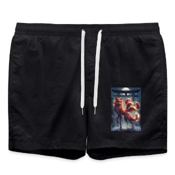 Fuchsfee China Mythologie Geschenk - Badeshorts - Schwarz - Vorne - AI Model Male 185 light (185cm)