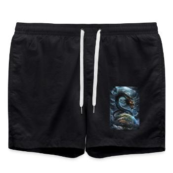 Basilic Mythologie Mythe Cadeau - Short de bain - noir - Devant - AI Model Male 185 light (185cm)