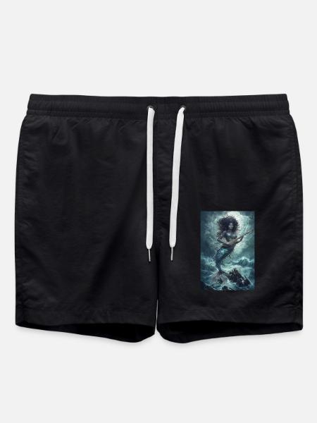 Mermaid Mythology Legend Gift - Swim Trunks - black