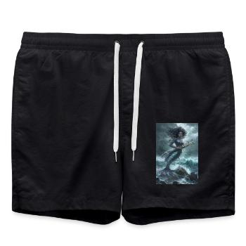 Mermaid Mythology Sea Gift - Swim Trunks - black - Front - AI Model Male 185 light (185cm)