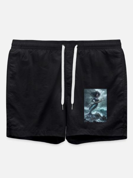 Mermaid Mythology Sea Gift - Swim Trunks - black