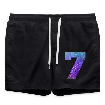 Numéro 7 galaxie - Short de bain - noir - Devant - AI Model Male 185 light (185cm)