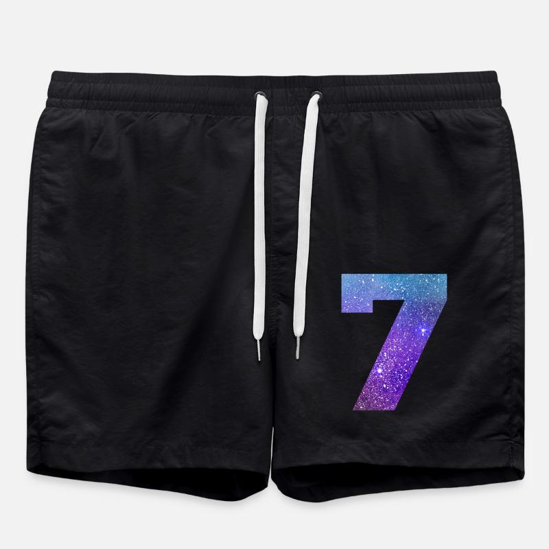 Number 7 galaxy - Swim Trunks - black