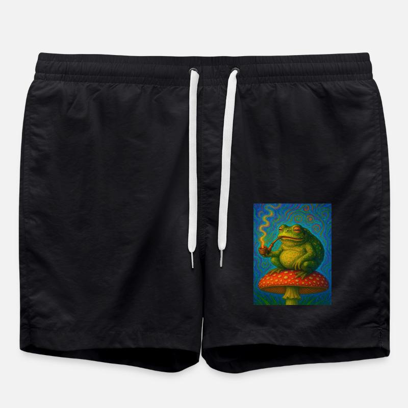 Rauchende Kröte - Badeshorts - Schwarz