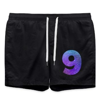 Numéro 9 galaxie - Short de bain - noir - Devant - AI Model Male 185 light (185cm)
