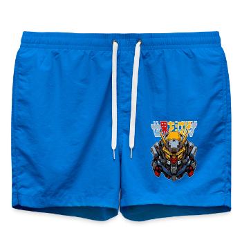 Anime Robots! - Swim Trunks - cobalt blue - Front
