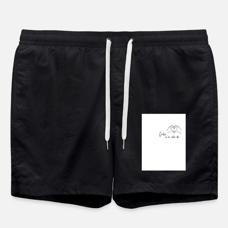 Handwriting Illustration Hands Love Pride T sh - Swim Trunks - black