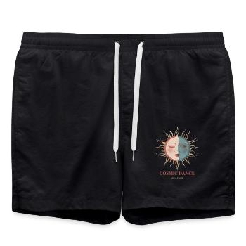 Cosmic Dance Spirituell Geschenk - Badeshorts - Schwarz - Vorne - AI Model Male 185 light (185cm)