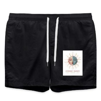 Cosmic Dance Spirituell Geschenk - Badeshorts - Schwarz - Vorne - AI Model Male 185 light (185cm)