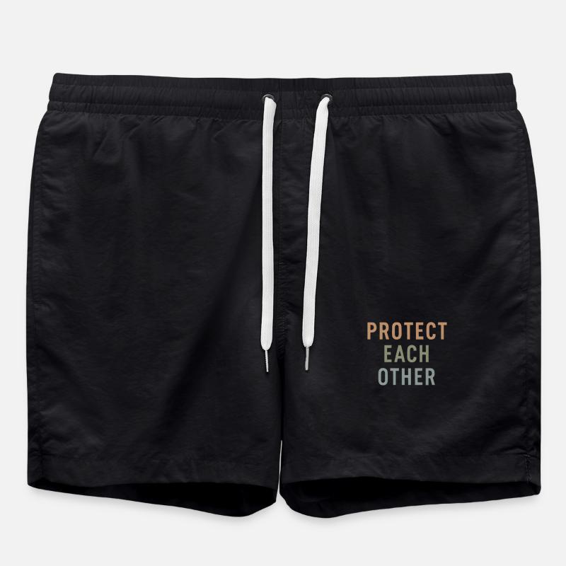protect each other Gift - Swim Trunks - black