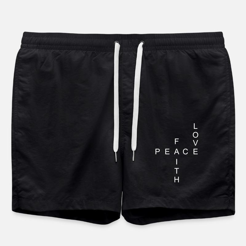 PEACE - Swim Trunks - black