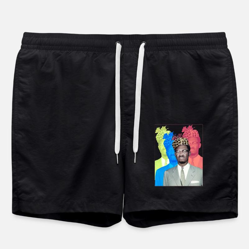 Patrice Lumumba - Short de bain - noir