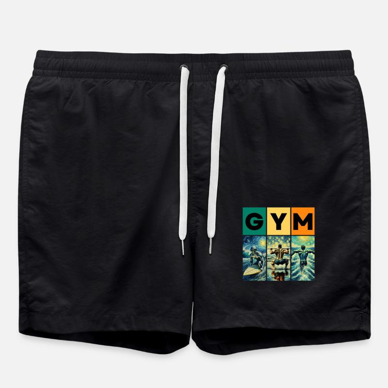 GYM - Badeshorts - Schwarz