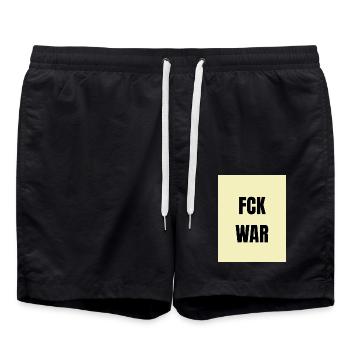 FCK WAR - Short de bain - noir - Devant - AI Model Male 185 light (185cm)