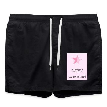 SISTERS zusammen - Short de bain - noir - Devant - AI Model Male 185 light (185cm)