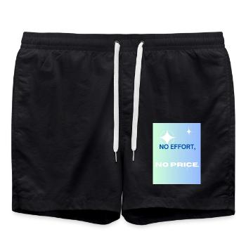 No effort no price - Short de bain - noir - Devant - AI Model Male 185 light (185cm)