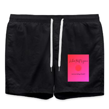 when trust is gone - Short de bain - noir - Devant - AI Model Male 185 light (185cm)