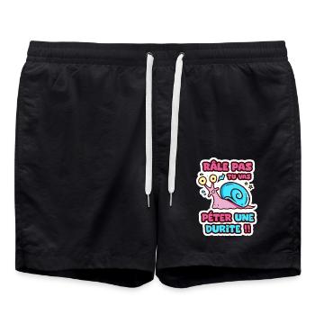 Râle pas tu vas péter une durite humour sticker - Short de bain - noir - Devant - AI Model Male 185 light (185cm)