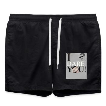 I DARE YOU - Swim Trunks - black - Front - AI Model Male 185 light (185cm)