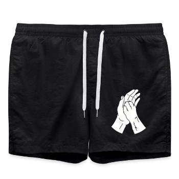 tierpfote hand - Badeshorts - Schwarz - Vorne - AI Model Male 185 light (185cm)