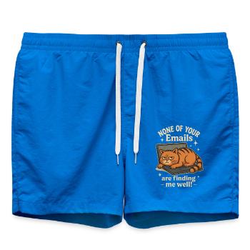 chat sur l’e-mail de l’ordinateur portable disant - Short de bain - cobalt blue - Devant