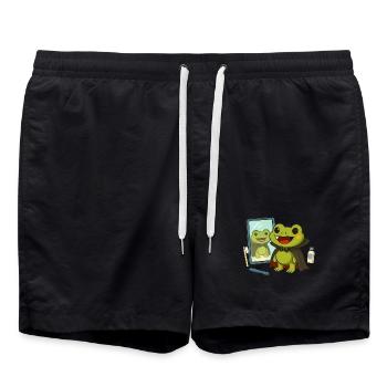 Halloween Vampire Costume Gift - Swim Trunks - black - Front - AI Model Male 185 light (185cm)