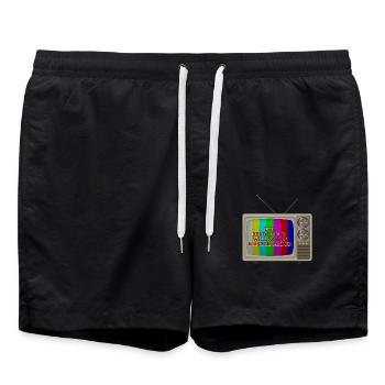 Die Revolution wird nicht mit versehen - Badeshorts - Schwarz - Vorne - AI Model Male 185 light (185cm)