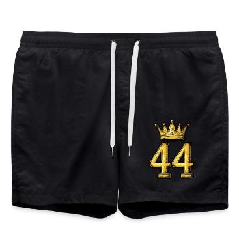44 Number Krone - Swim Trunks - black - Front - AI Model Male 185 light (185cm)