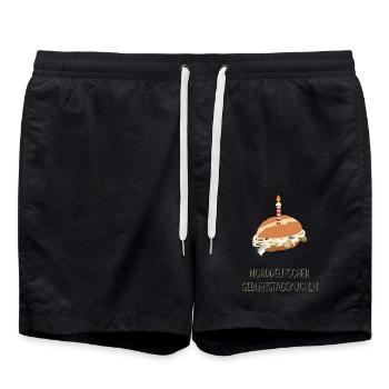Gâteau d’anniversaire du nord de l’Allemagne - Short de bain - noir - Devant - AI Model Male 185 light (185cm)