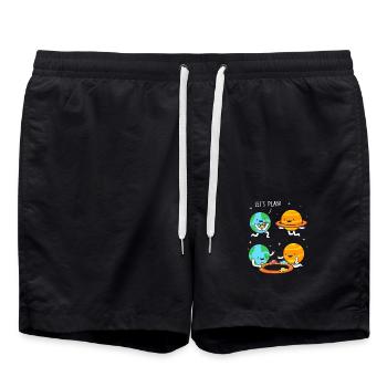 Weltall Planeten Universum Weltraum - Badeshorts - Schwarz - Vorne - AI Model Male 185 light (185cm)