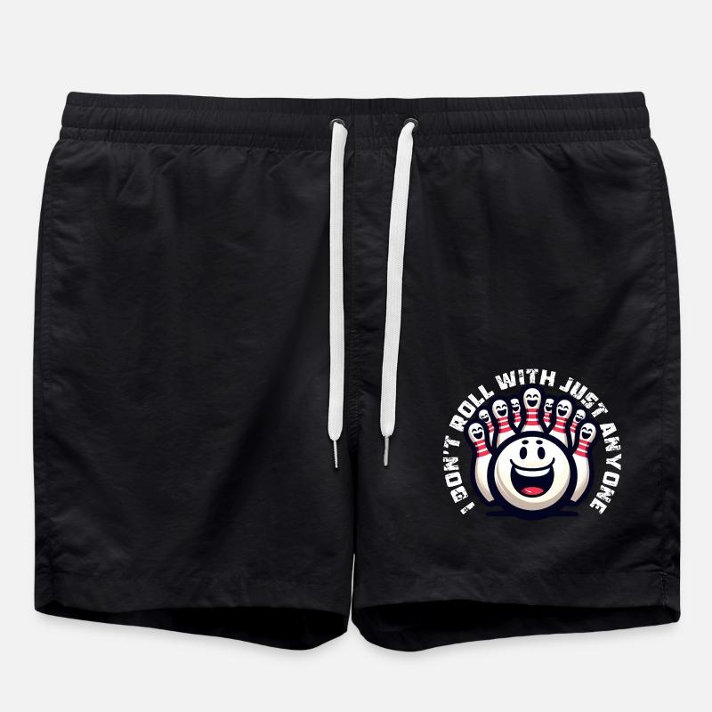 I DON'T ROLL WITH JUST ANYONE - Swim Trunks - black