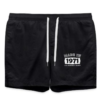 Naissance naissance 1971 - Short de bain - noir - Devant - AI Model Male 185 light (185cm)