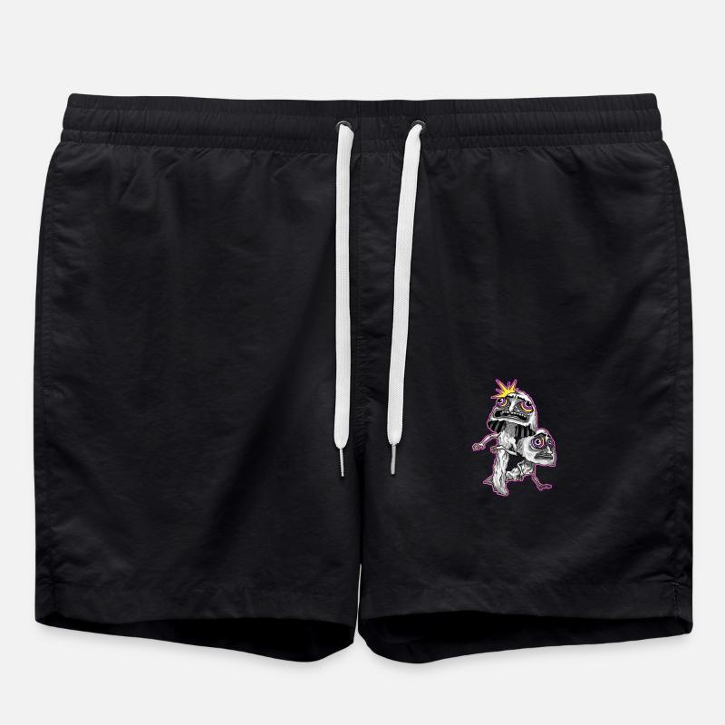Psychédélique Psychedelic Magic Mushroom Goa - Short de bain - noir