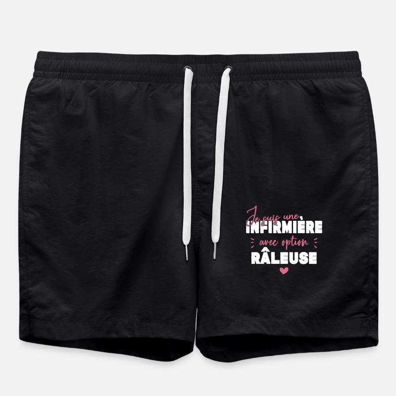 Infirmière Option Râleuse Cadeau - Short de bain - noir