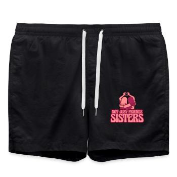 Not just Friends - Badeshorts - Schwarz - Vorne - AI Model Male 185 light (185cm)