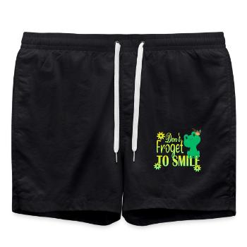Don't Froget to smile - Badeshorts - Schwarz - Vorne - AI Model Male 185 light (185cm)