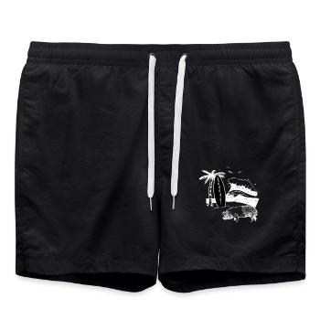 Pig Surfboard Surfboard Surfer Beach - Short de bain - noir - Devant - AI Model Male 185 light (185cm)