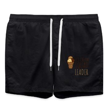 Leader de l’escouade de crème glacée - Short de bain - noir - Devant - AI Model Male 185 light (185cm)