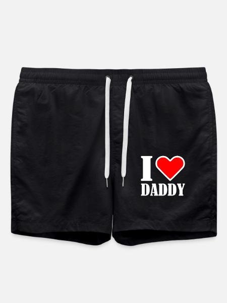 I love daddy - Swim Trunks - black