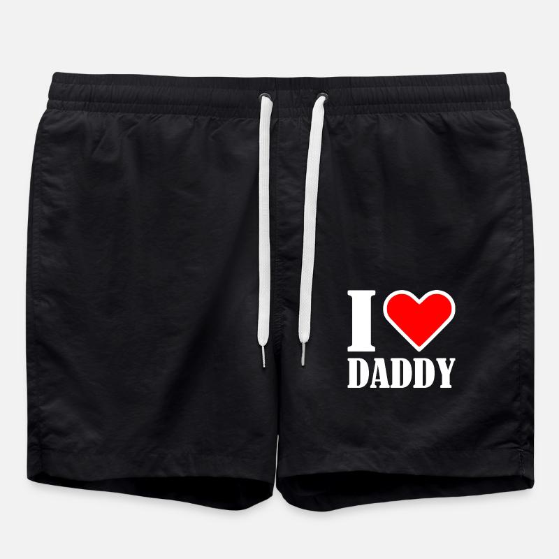 I love daddy - Swim Trunks - black