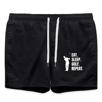 Golf Golf Club Quote Golf Ball Golfer - Swim Trunks - black - Front - AI Model Male 185 light (185cm)