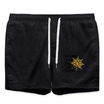 Never eat the yellow snow - Swim Trunks - black - Front - AI Model Male 185 light (185cm)