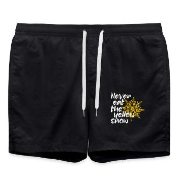 Ne mangez jamais la neige jaune - Short de bain - noir - Devant - AI Model Male 185 light (185cm)
